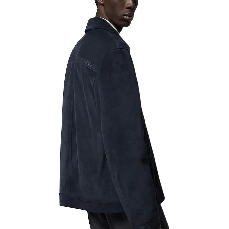 LOUIS VUITTON Leather Zipped Blouson-4