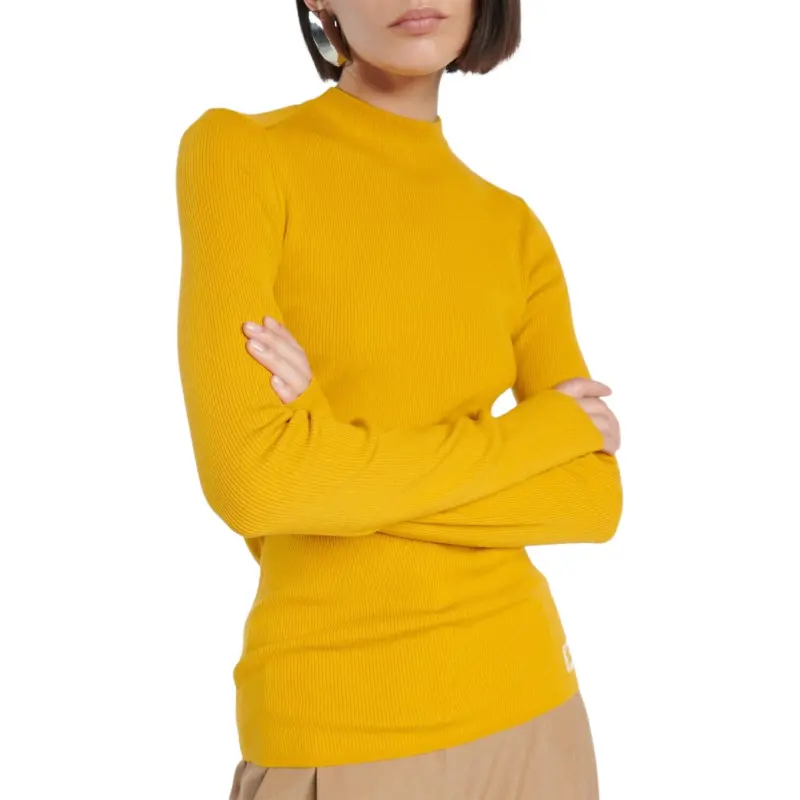 Burberry Logo Intarsia-Knit Long Sleeevd Top-2