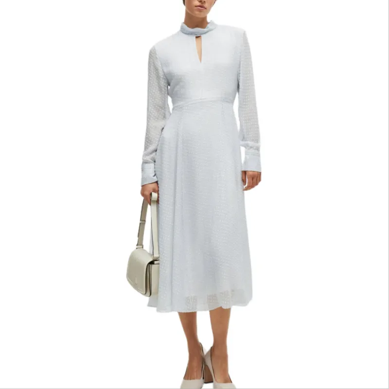 HUGO BOSS Long-Sleeved Dresses Women's Blue-2