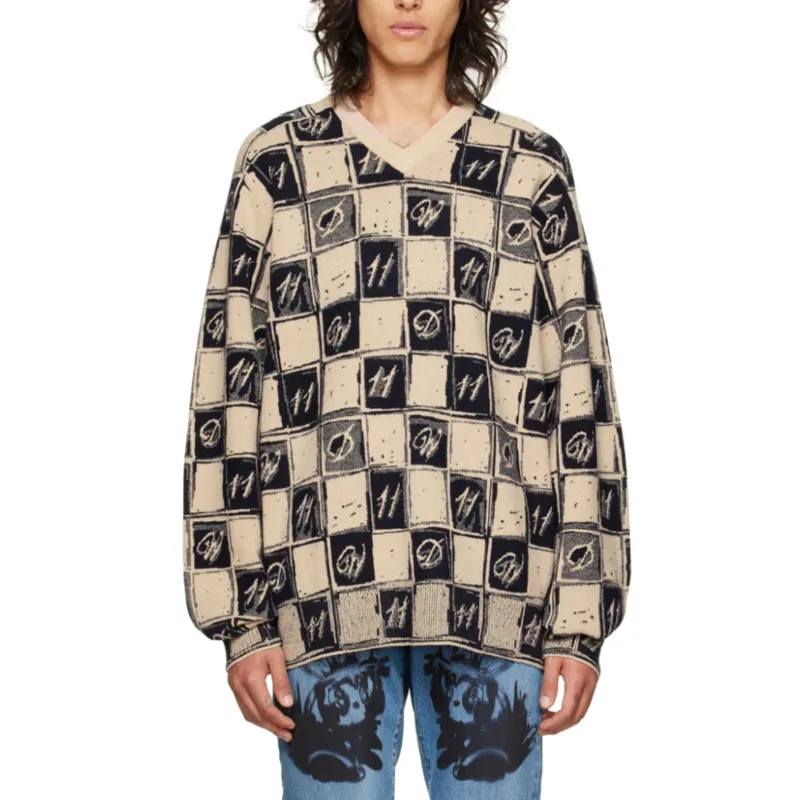 WE11DONE Sweaters Unisex Brown-2