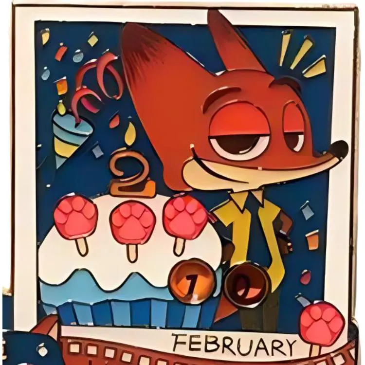 Disney Figure Print February Nick Shanghai Disney Badges-3