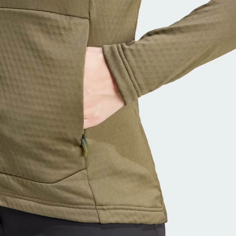 Adidas Women's Terrex Multi Half Zip Long Sleeve Long Sleeve Top Olive Strata-4