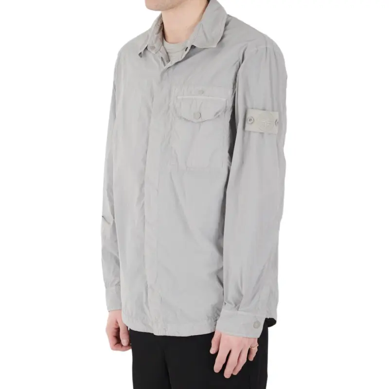 STONE ISLAND Long Sleeved Curved Hem Shirt-2