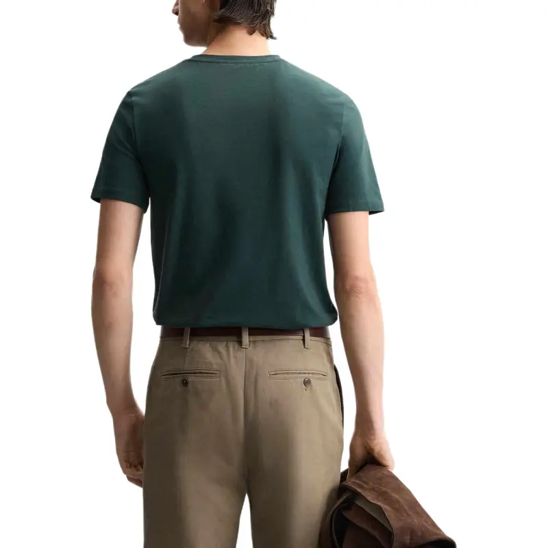 ZARA T Shirts Men Duck Green-2