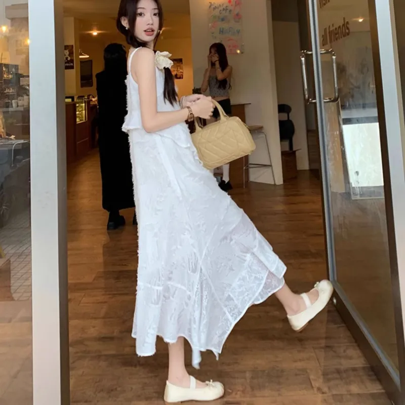 FLIM Slip Dresses Women's Jasmine White-4