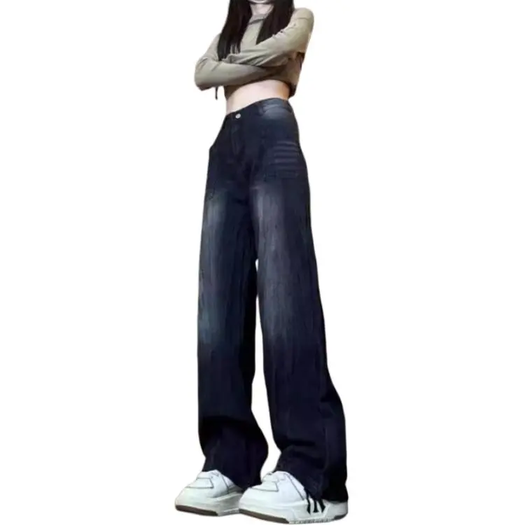 Concubine Zhu Jeans Unisex Black Gray-2