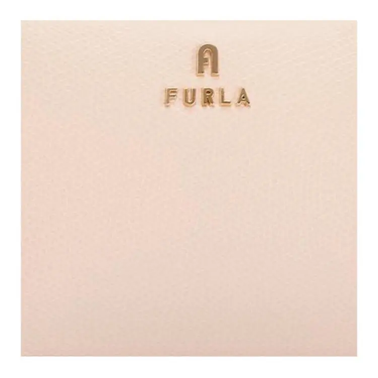 Furla Cow Leather Makeup Box Clutch Medium Size Women's Pink-3