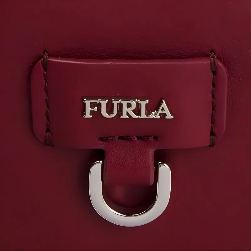 Furla Cow Leather Backpack Trumpets Unisex Red-4