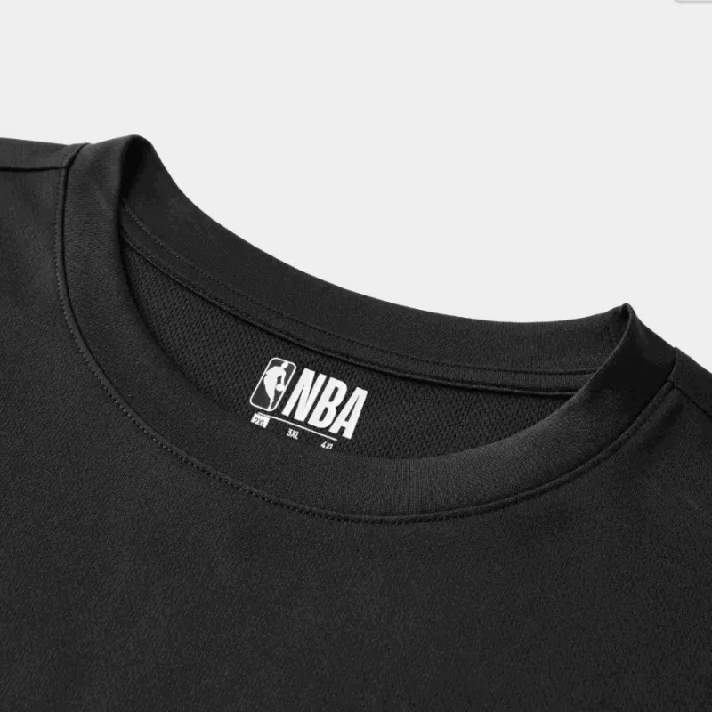 NBA Drop Shoulder Sleeve T-Shirt Unisex Black-2