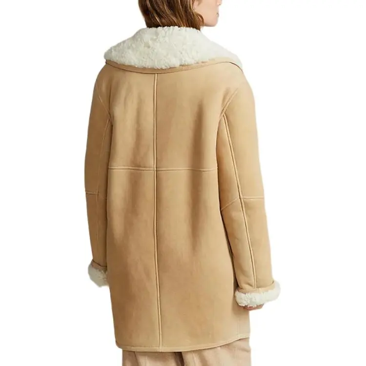 Polo Ralph Lauren Single breasted Reversible Shearling Coat-3