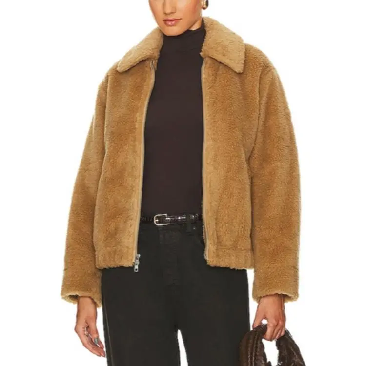 VINCE Puffer Jacket Women's Sandy Brown-3