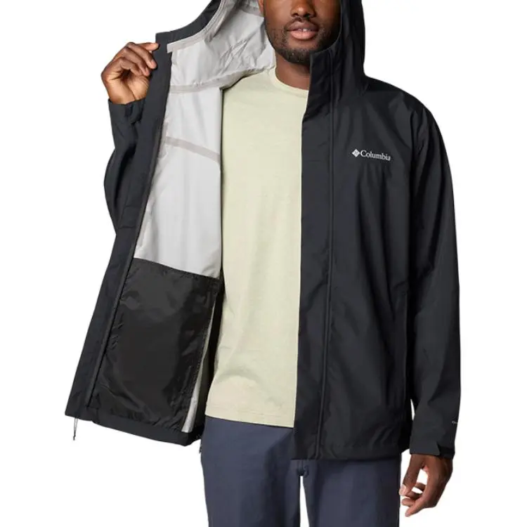 Columbia Hiking Waterproof And Windproof To Keep Warm Windbreaker Jacket Men's Black-2