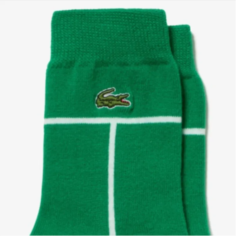 LACOSTE Mid Calf Socks Men's 1 Pack Green-3
