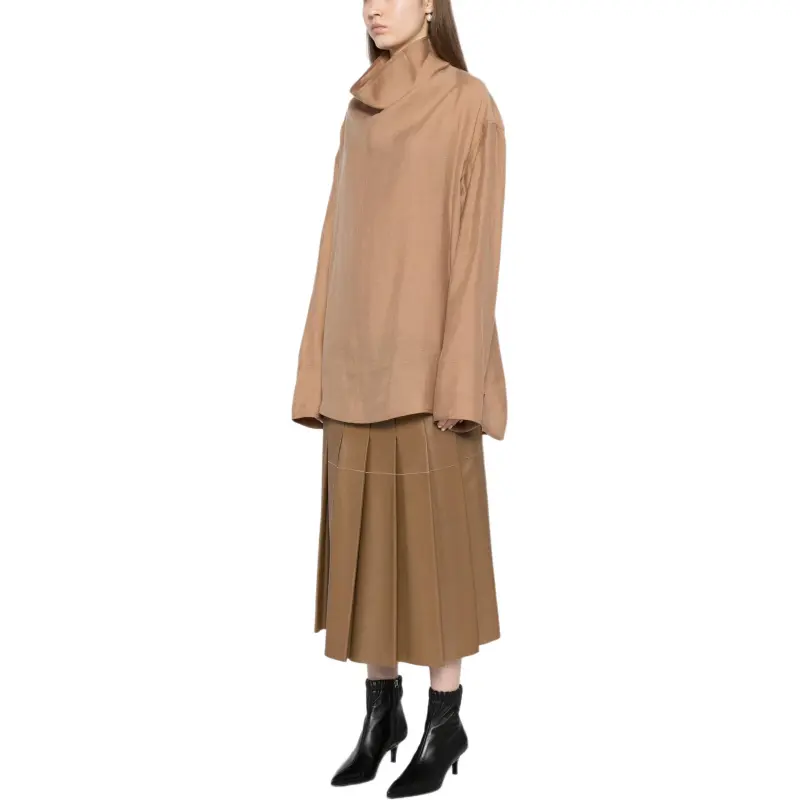 TOTEME Funnel neck Organza Blouse-2