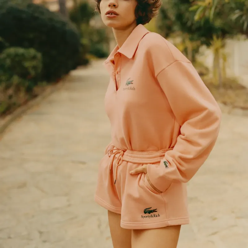 Sporty & Rich X LACOSTE Casual Shorts Women's Orange-2