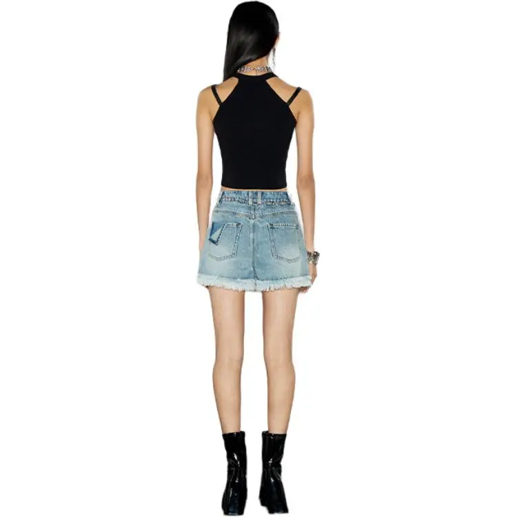 GIMING Crop Tops Women's Black-2