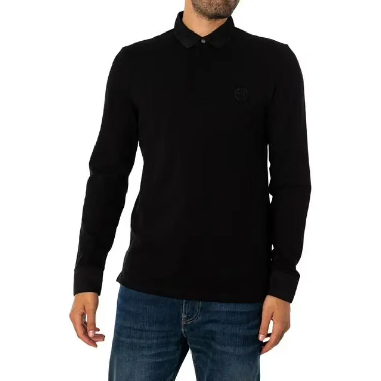 ARMANI EXCHANGEAE FW22 Polo Shirt Men's Black-4