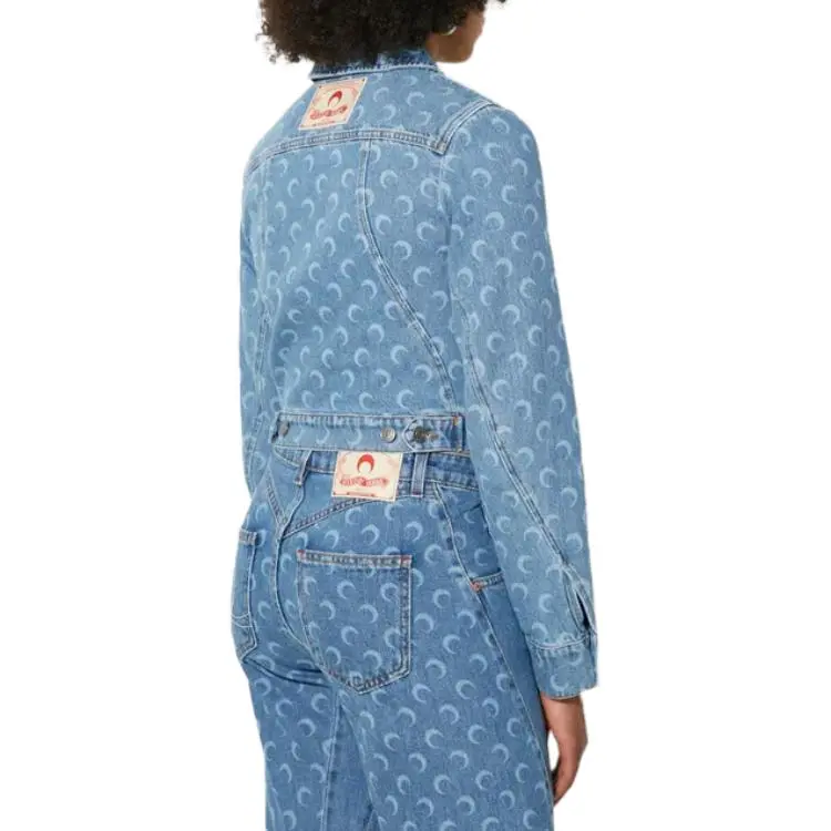 Marine Serre Moon Denim Cropped Jacket-4
