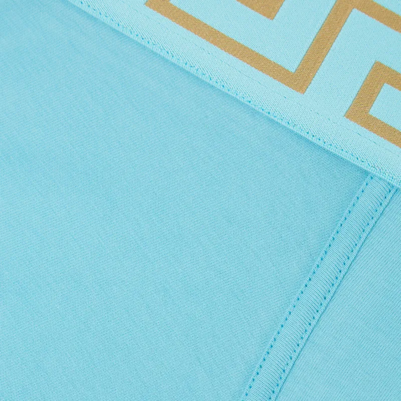 VERSACE Greca Border Swim Shorts Light Blue-3