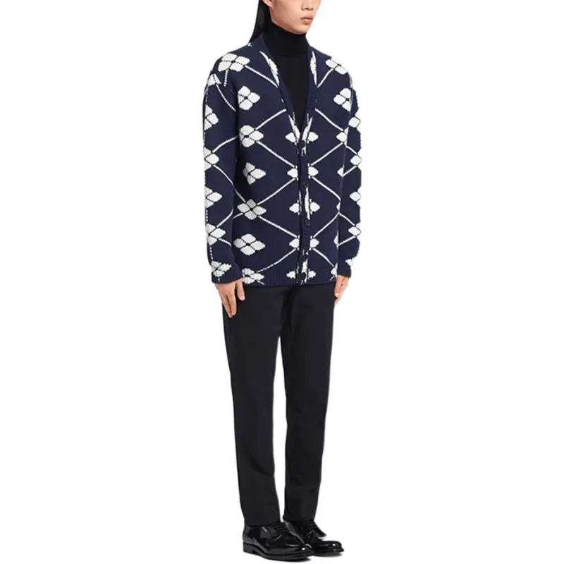 PRADA Cashmere Sweaters Men Blue-3