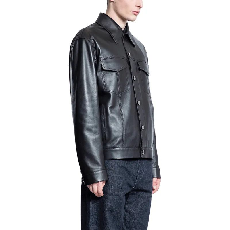 FENDI Fabiana Filippi Long Sleeved Leather Jacket-5