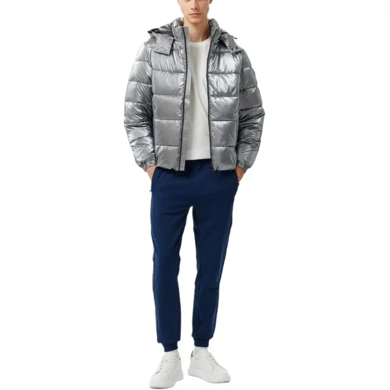 GUESS Jackets Coats Men's Silver-2