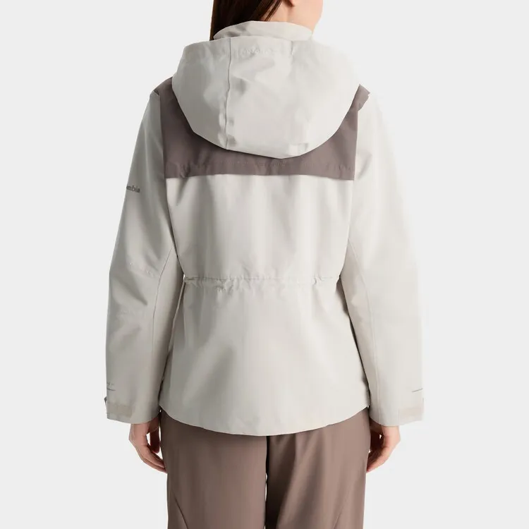 Columbia Transit SS25 Hiking Waterproof And Warm Windbreaker Jacket Women's White-2