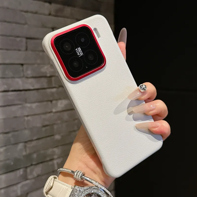 ZHUOJI PC Material Denim Red Frameless Phone Cases Compatibility Xiaomi 15 Pro/15/15 Ultra-2