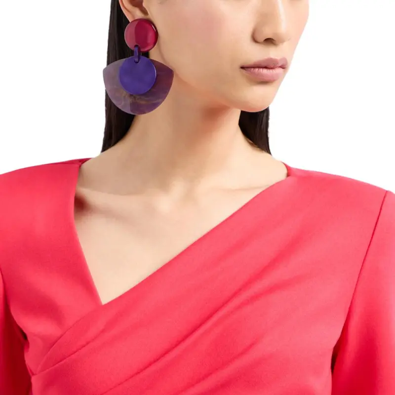 EMPORIO ARMANI Stretch Milano Stitch Fabric Dress With Asymmetric Cross over And Draping-5