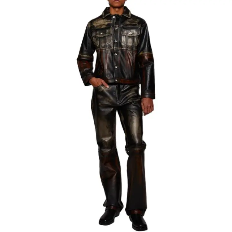 Who Decides War Studded Leather Trousers-1
