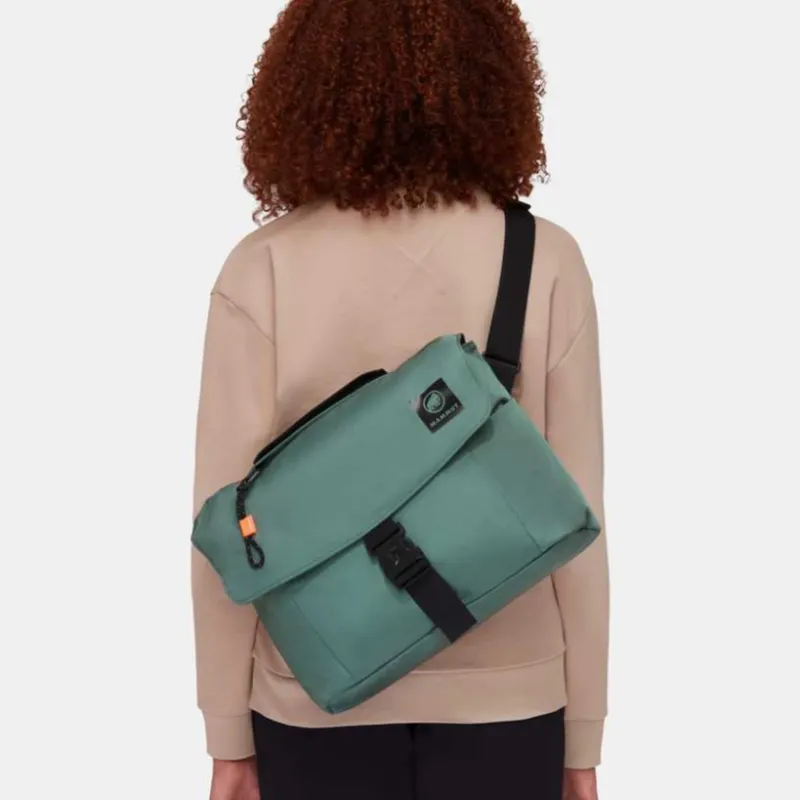 MAMMUT Water-Repellent Material Shoulder Bag Crossbody Bag Handbag Unisex Dark Jade Green-4