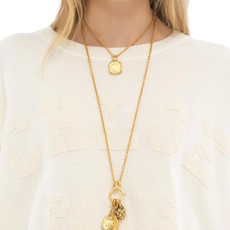 Chloé Logo Detailed Oversized Cropped T Shirt-4