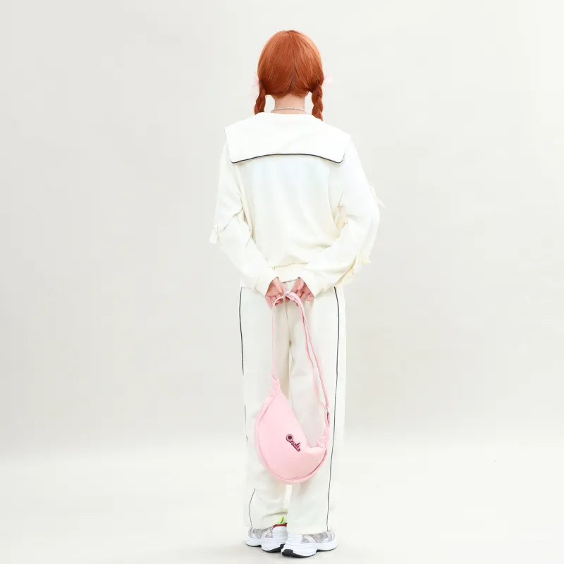 OTA Canvas Canvas Bag Shoulder Bag Dumpling Bag Commute Bag Crossbody Bag Small Size Unisex Red Black-44