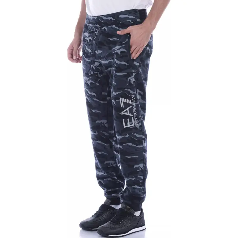 EMPORIO ARMANI EA7 Knitted Sweatpants Men's Gray-3