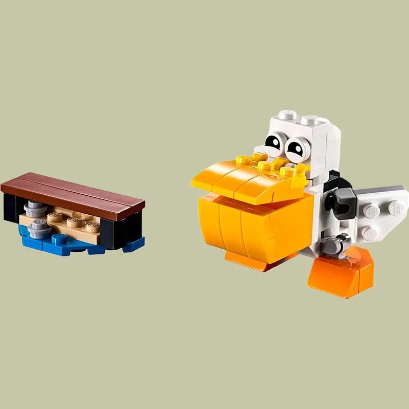 LEGO Pelican, Stackable Bag Building Blocks 62pcs 30571-3