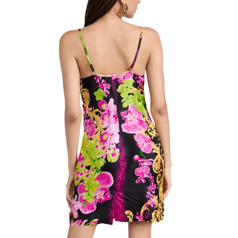 VERSACE Slip Dress Women's Purple-3