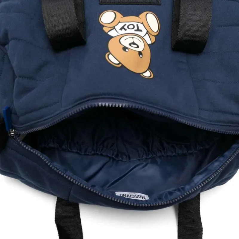MOSCHINO Teddy Cotton Blend Maternity And Baby Bag Shoulder Bag Crossbody Bag Handbag Kids' Blue-3