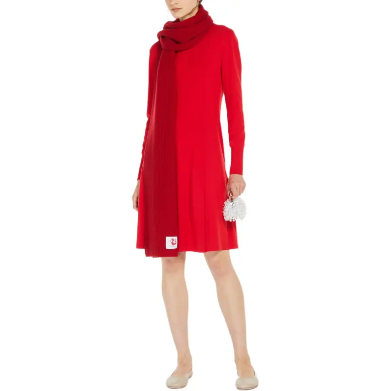 WEEKEND MaxMara Long-Sleeved Dresses Women's Red-2