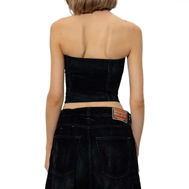 DIESEL Strapless Top Women's Dark Blue-2
