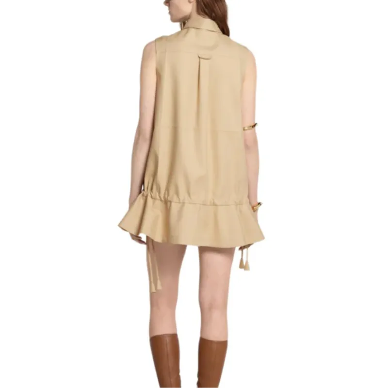GUCCI SS25 Sleeveless Dress Women's Beige-3