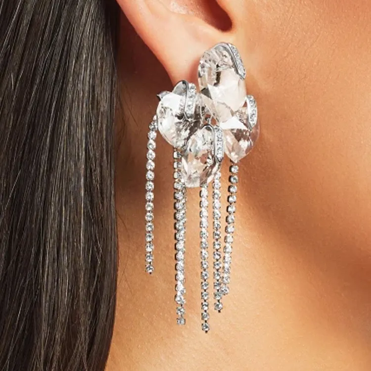 Jimmy Choo Heart Crystal Drop Earrings-1