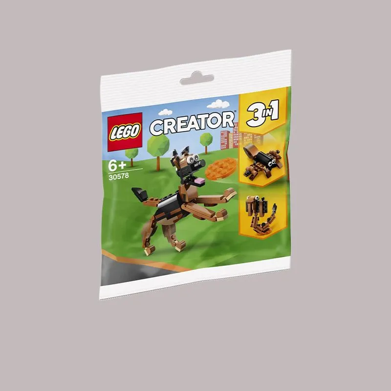 LEGO German Shepherd, Puzzle Bag Building Blocks 0 300pcs 30578-1