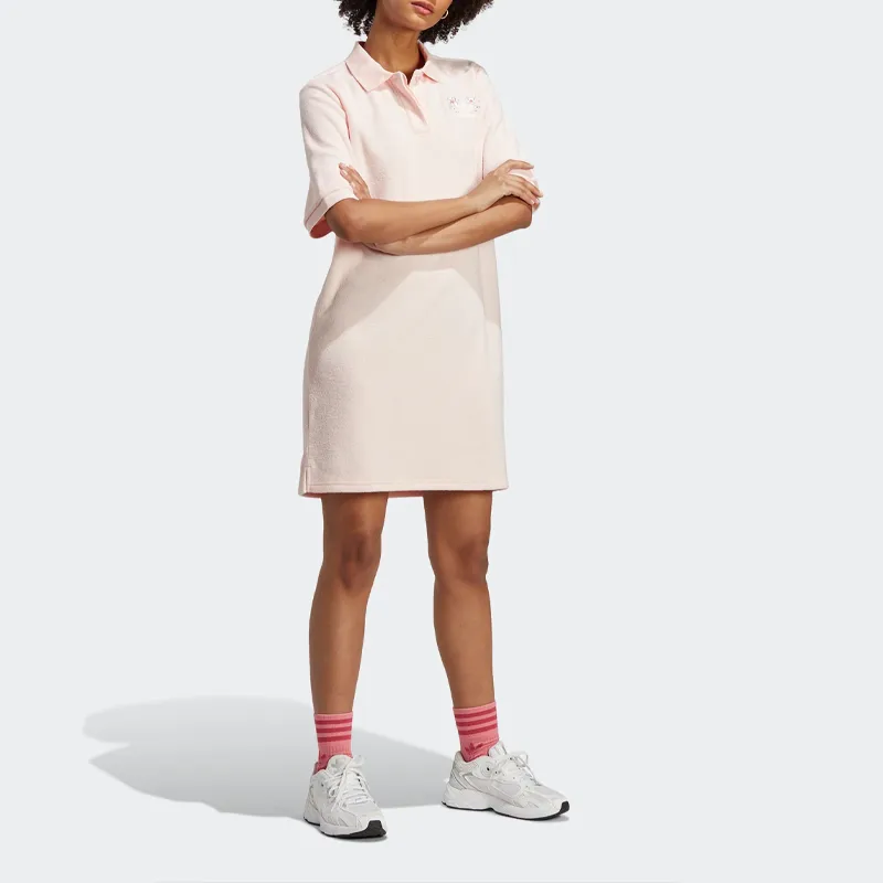 Adidas Originals Cherry Blossom Limited Series Short Sleeved Dress Women's Ice Crystal Pink-3