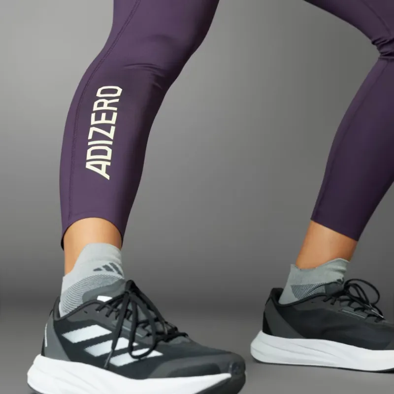Adidas Adizero 7/8 Leggings Athletic Trousers Women's Dark Purple-4