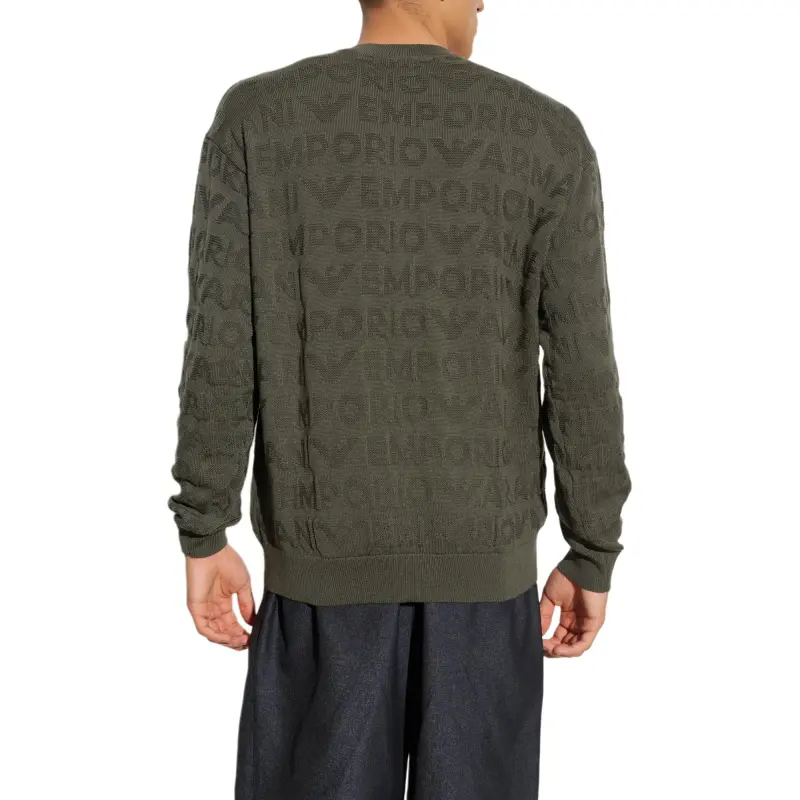 EMPORIO ARMANI Logo Jacquard Crewneck Jumper-2