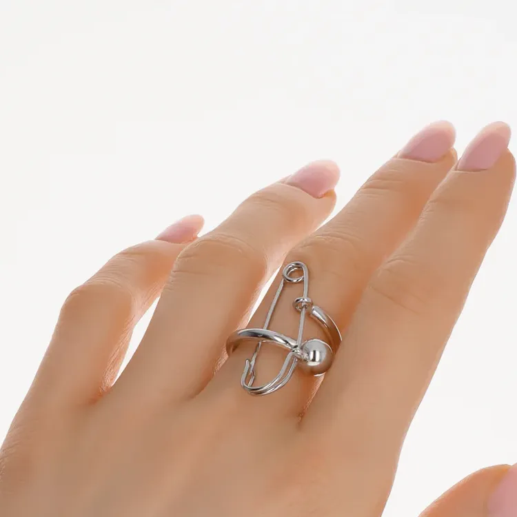JUSTINE CLENQUET Palladium Plated Brass Metal Rings Unisex Silver-3