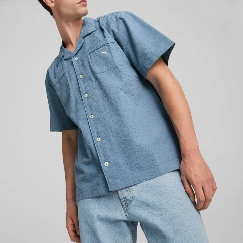 PUMA Camisa Mmq Seersucker Para Hombre-3