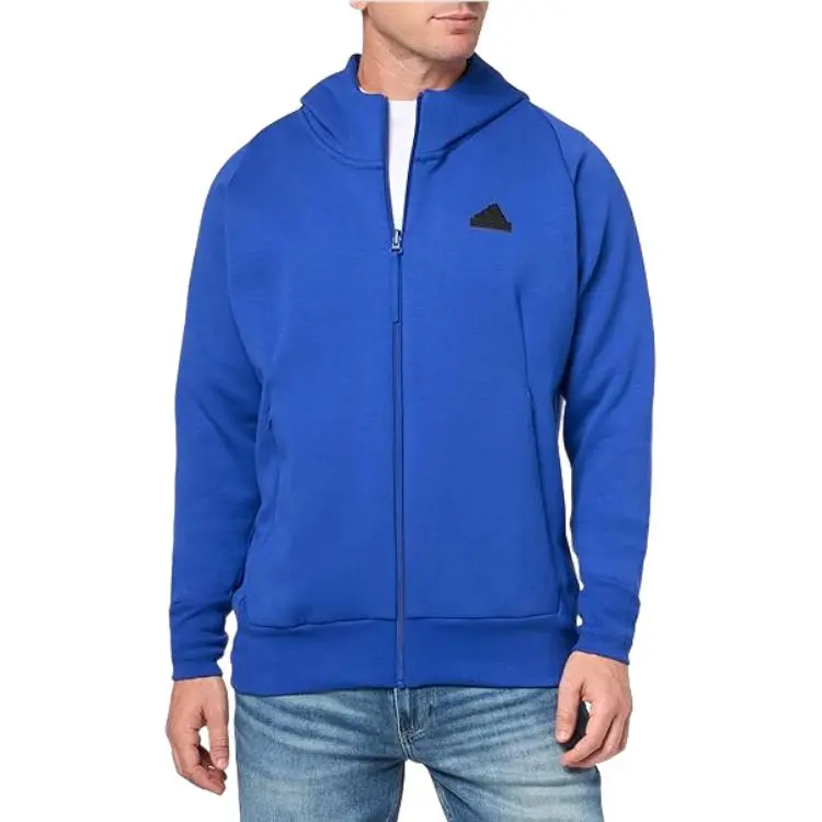 Adidas Z.N.E. Premium Full Zip Hooded Track Jacket Jackets & Coats Men's Blue-4