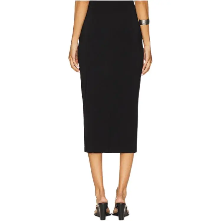 NORMA KAMALI Knit Long Skirt Women's Black-1