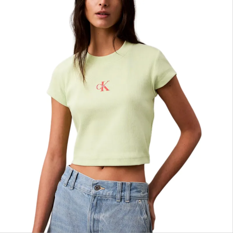 CALVIN KLEIN T Shirt Women's Light Green-4